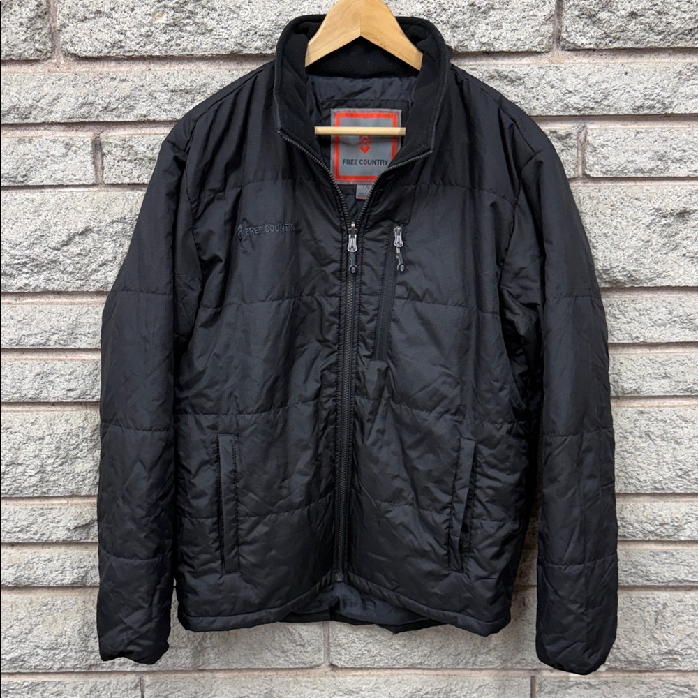 Free Country Men's Quilted Black Puffer Jacket